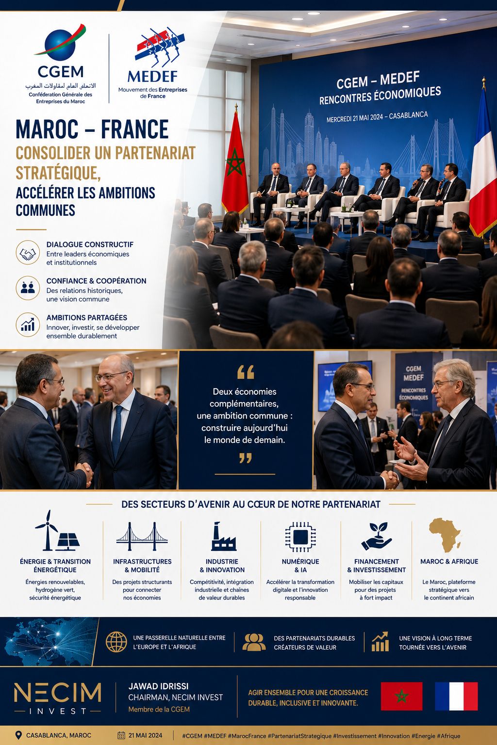 CGEM & MEDEF: Strengthening the Franco-Moroccan Strategic Partnership