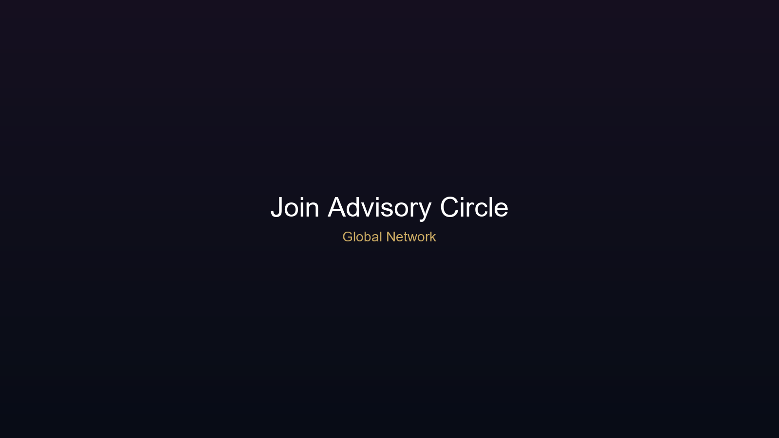 Apply to the Advisory Circle